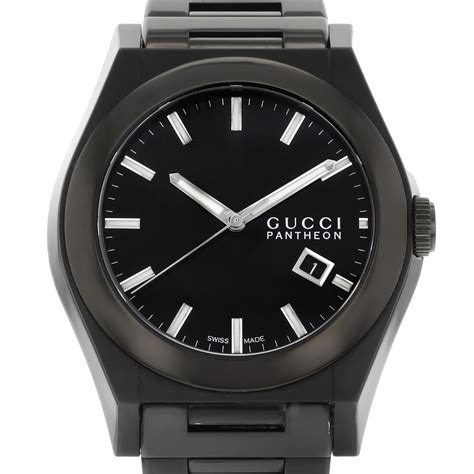 gucci pantcaon watch black|gucci watches pantheon.